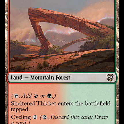 Sheltered Thicket (Ripple Foil) [Modern Horizons 3 Commander]