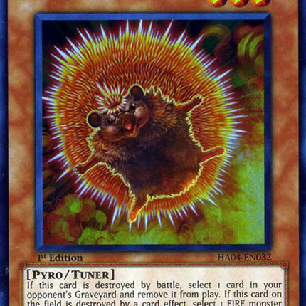 Neo Flamvell Hedgehog [HA04-EN032] Super Rare