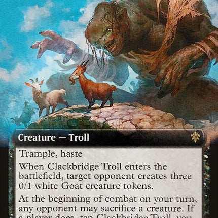 Clackbridge Troll (Extended Art) [Throne of Eldraine]