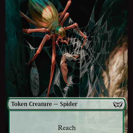 Treefolk // Spider Double-Sided Token [Duskmourn: House of Horror Commander Tokens]