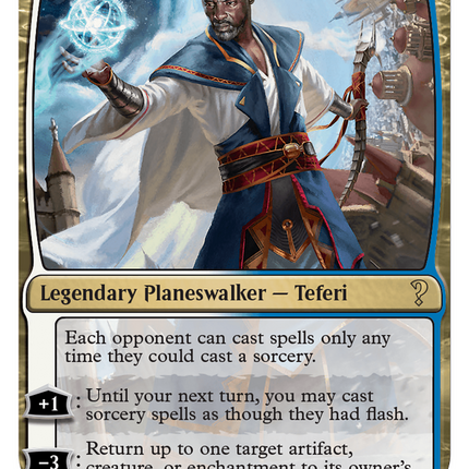 Teferi, Time Raveler (White Border) [Mystery Booster 2]