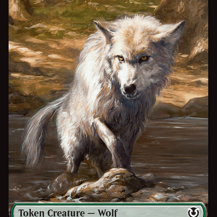 Wolf (0018) // Emblem - Arlinn, Embraces by the Moon Double-Sided Token [Innistrad Remastered Tokens]