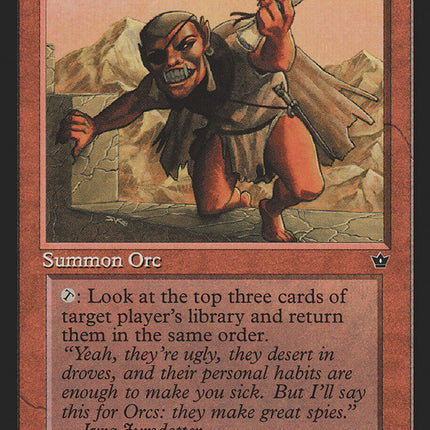 Orcish Spy (Susan Van Camp) [Fallen Empires]
