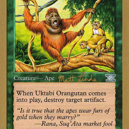 Uktabi Orangutan (Matt Linde) (SB) [World Championship Decks 1999]