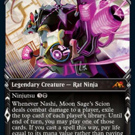 Nashi, Moon Sage's Scion (Showcase) (Foil Etched) [Kamigawa: Neon Dynasty]