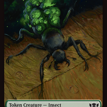 Insect (0022) // Zombie Druid Double-Sided Token [Tarkir: Dragonstorm Commander Tokens]