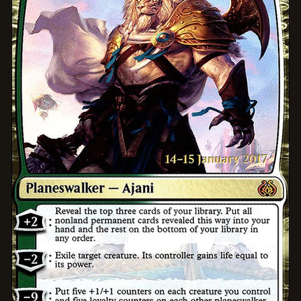 Ajani Unyielding [Aether Revolt Prerelease Promos]