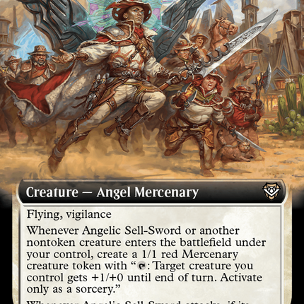 Angelic Sell-Sword (Extended Art) [Outlaws of Thunder Junction Commander]