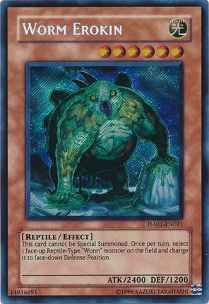 Worm Erokin [HA01-EN021] Secret Rare