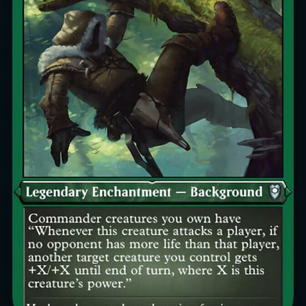 Hardy Outlander (Foil Etched) [Commander Legends: Battle for Baldur's Gate]