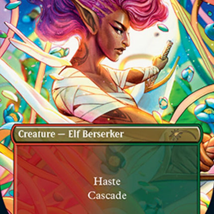 Bloodbraid Elf (Borderless Alternate Art) [Secret Lair Countdown Kit]