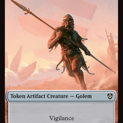 Golem (0015) // Thopter (0009) Double-Sided Token [Aetherdrift Commander Tokens]