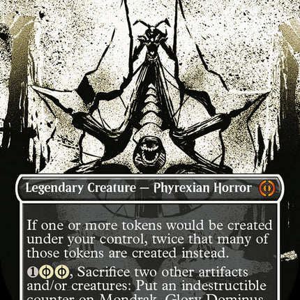 Mondrak, Glory Dominus (Borderless Ichor Step-and-Compleat Foil) [Phyrexia: All Will Be One]