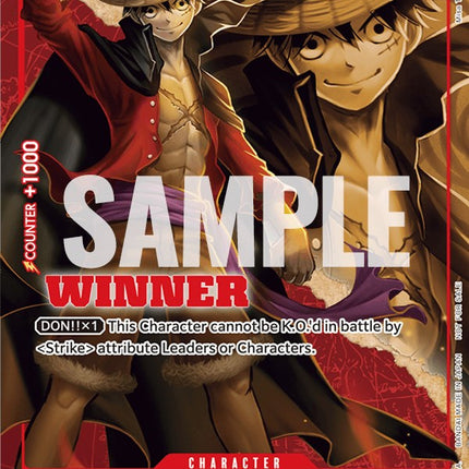 Monkey.D.Luffy (P-007) (Winner Pack Vol. 1) [One Piece Promotion Cards]