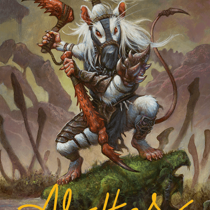 Ink-Eyes, Servant of Oni Art Card (Gold-Stamped Signature) [Bloomburrow Art Series]