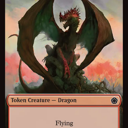 Dragon (0007) // Treasure Double-Sided Token [Foundations Commander Tokens]