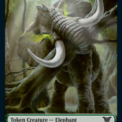 Angel // Elephant Double-Sided Token [Kamigawa: Neon Dynasty Commander Tokens]