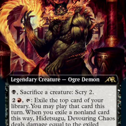 Hidetsugu, Devouring Chaos (Extended Art) [Kamigawa: Neon Dynasty]
