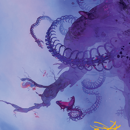 Coiling Rebirth Art Card (Gold-Stamped Signature) [Bloomburrow Art Series]
