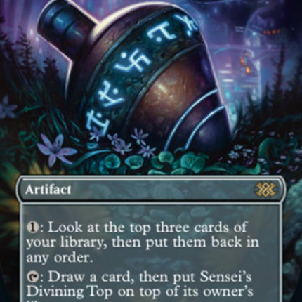 Sensei's Divining Top (Borderless Alternate Art) [Double Masters 2022]