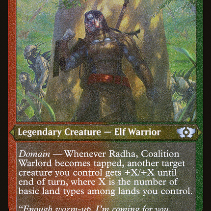 Radha, Coalition Warlord (Foil Etched) [Multiverse Legends]