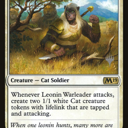 Leonin Warleader (Promo Pack) [Core Set 2019 Promos]