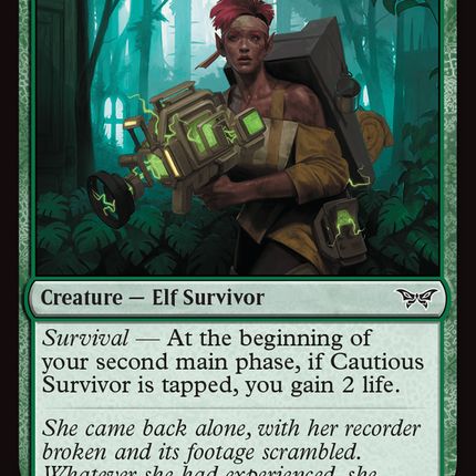 Cautious Survivor [Duskmourn: House of Horror]