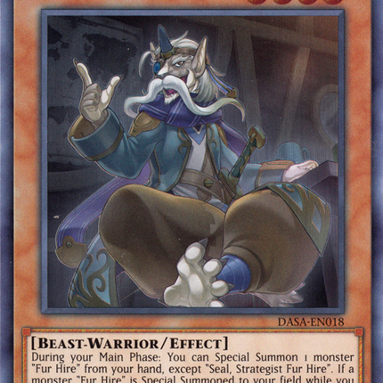 Seal, Strategist Fur Hire [DASA-EN018] Super Rare
