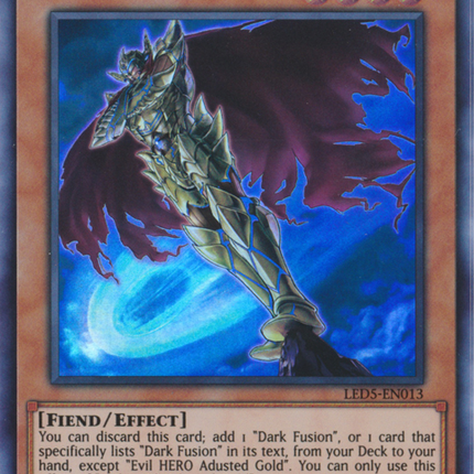 Evil Hero Adusted Gold [LED5-EN013] Ultra Rare