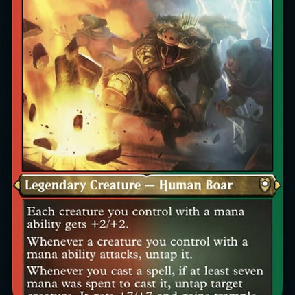 Raggadragga, Goreguts Boss (Foil Etched) [Commander Legends: Battle for Baldur's Gate]