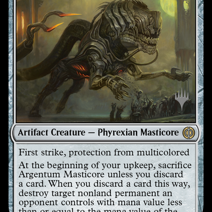 Argentum Masticore (Promo Pack) [Phyrexia: All Will Be One Promos]