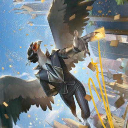 Skyboon Evangelist Art Card (Gold-Stamped Signature) [Streets of New Capenna Art Series]
