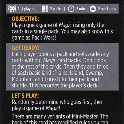 Mini-Master (Magic Minigame) [Commander Legends: Battle for Baldur's Gate Minigame]