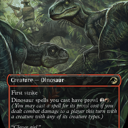 Hunting Velociraptor (Emblem) (Borderless) [Jurassic World Collection Tokens]