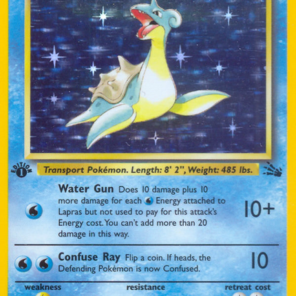 Lapras (10/62) [Fossil 1st Edition]