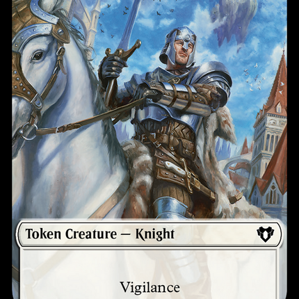 Eldrazi // Knight Double-Sided Token [Commander Masters Tokens]