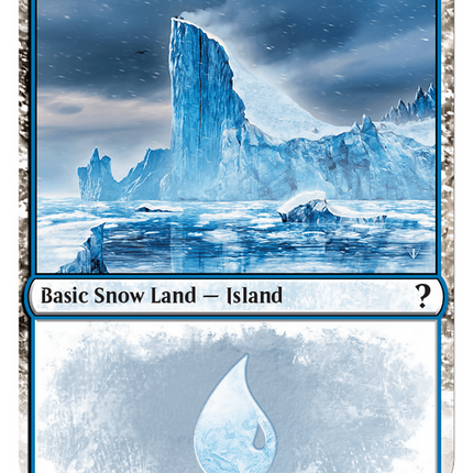 Snow-Covered Island (White Border) [Mystery Booster 2]