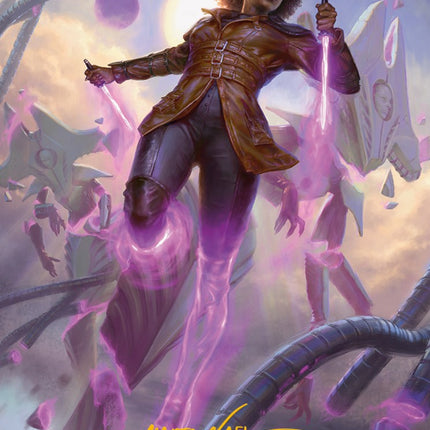 Kaya, Intangible Slayer Art Card (Gold-Stamped Signature) [Phyrexia: All Will Be One Art Series]
