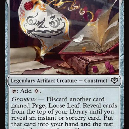 Page, Loose Leaf [Secrets of Strixhaven]
