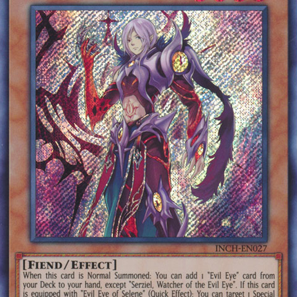 Serziel, Watcher of the Evil Eye [INCH-EN027] Secret Rare