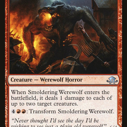 Smoldering Werewolf // Erupting Dreadwolf [Eldritch Moon]