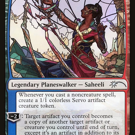 Saheeli, Sublime Artificer (Stained Glass) [Secret Lair Drop Promos]