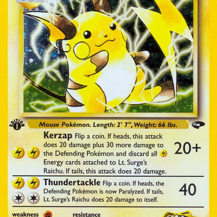 Lt. Surge's Raichu (11/132) [Gym Challenge 1st Edition]