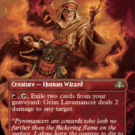 Grim Lavamancer (Borderless Alternate Art) [Dominaria Remastered]
