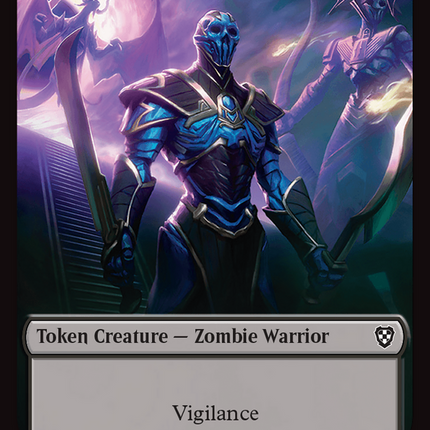 Zombie Army // Zombie Warrior Double-Sided Token [Aetherdrift Commander Tokens]