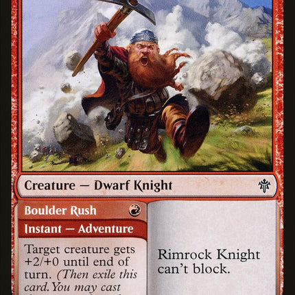 Rimrock Knight // Boulder Rush [Throne of Eldraine]