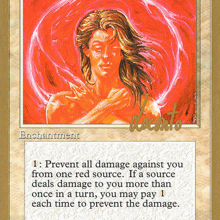 Circle of Protection: Red (Michael Loconto) (SB) (4ED) [Pro Tour Collector Set]
