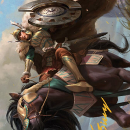 Knight of Dawn's Light Art Card (Gold-Stamped Signature) [Dominaria United Art Series]