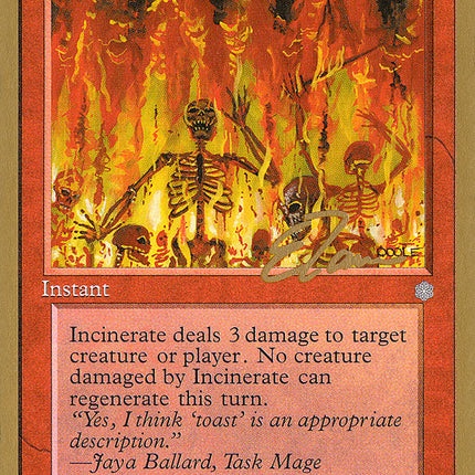 Incinerate (Eric Tam) [Pro Tour Collector Set]