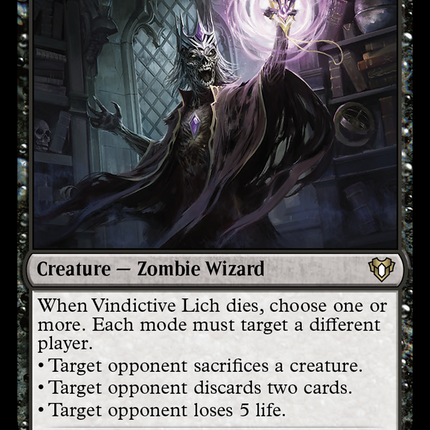 Vindictive Lich [Commander Masters]